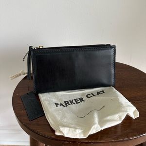 Parker clay Leather Wallet NEW WITH TAGS & BAG